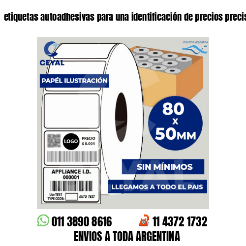 etiquetas autoadhesivas para una identificación de precios precisa y clara