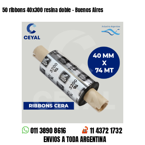 50 ribbons 40x300 resina doble - Buenos Aires