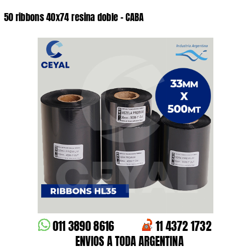 50 ribbons 40x74 resina doble - CABA