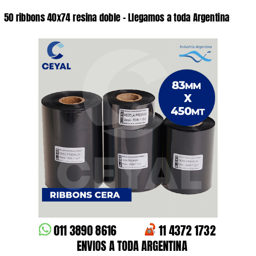 50 ribbons 40x74 resina doble - Llegamos a toda Argentina