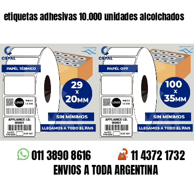 etiquetas adhesivas 10.000 unidades alcolchados