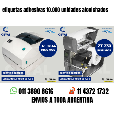 etiquetas adhesivas 10.000 unidades alcolchados
