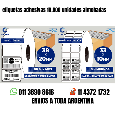 etiquetas adhesivas 10.000 unidades almohadas
