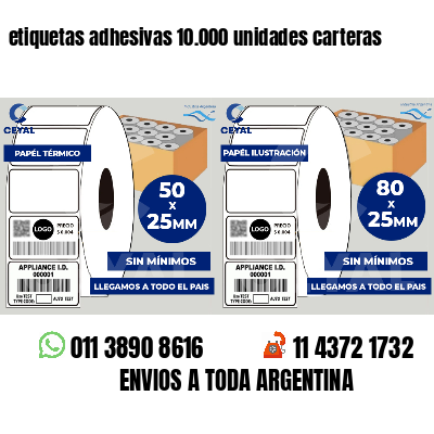 etiquetas adhesivas 10.000 unidades carteras