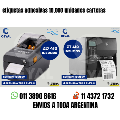 etiquetas adhesivas 10.000 unidades carteras