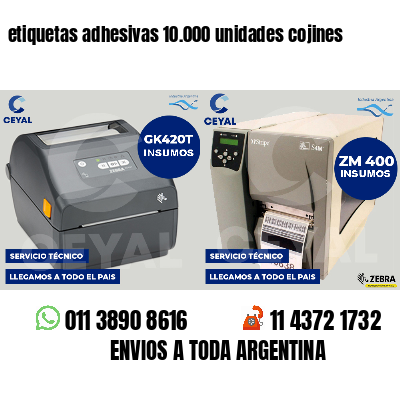 etiquetas adhesivas 10.000 unidades cojines