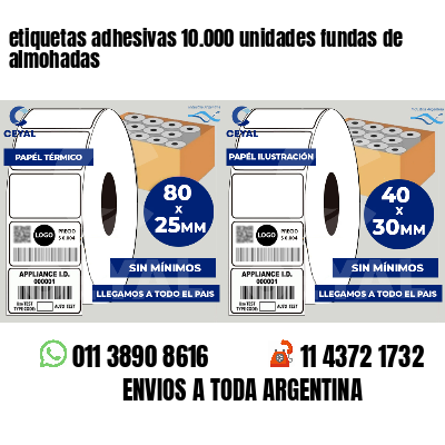 etiquetas adhesivas 10.000 unidades fundas de almohadas