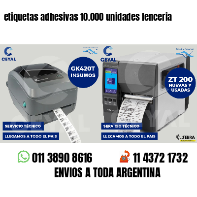 etiquetas adhesivas 10.000 unidades lenceria