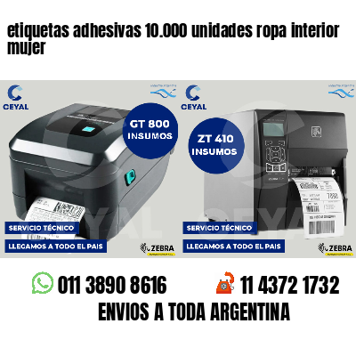 etiquetas adhesivas 10.000 unidades ropa interior mujer