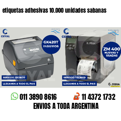 etiquetas adhesivas 10.000 unidades sabanas