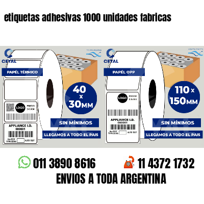 etiquetas adhesivas 1000 unidades fabricas