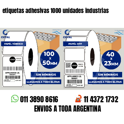 etiquetas adhesivas 1000 unidades industrias