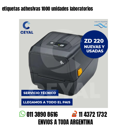 etiquetas adhesivas 1000 unidades laboratorios