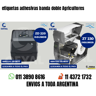 etiquetas adhesivas banda doble Agricultores