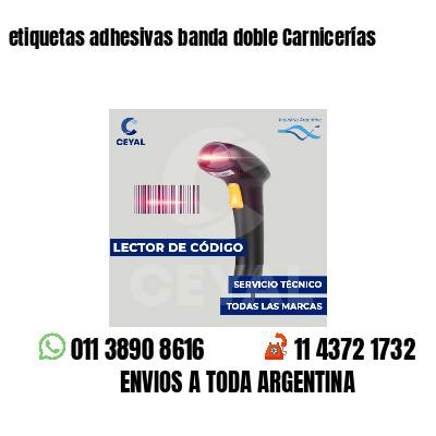 etiquetas adhesivas banda doble Carnicerías