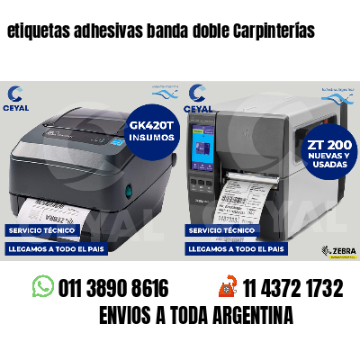 etiquetas adhesivas banda doble Carpinterías