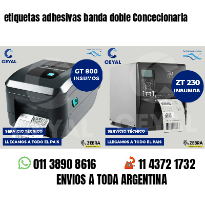 etiquetas adhesivas banda doble Concecionaria