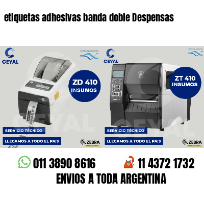 etiquetas adhesivas banda doble Despensas