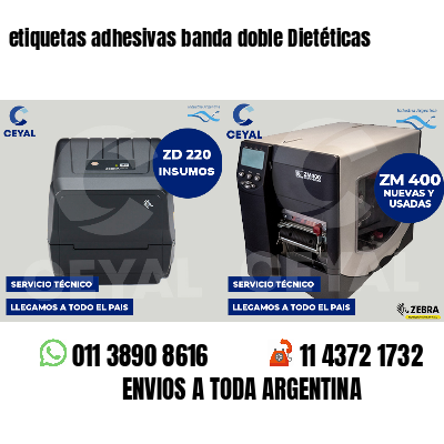 etiquetas adhesivas banda doble Dietéticas