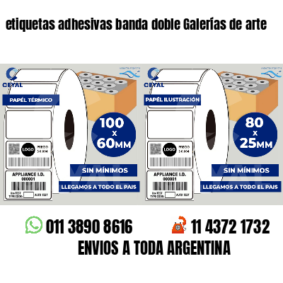 etiquetas adhesivas banda doble Galerías de arte