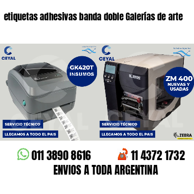 etiquetas adhesivas banda doble Galerías de arte