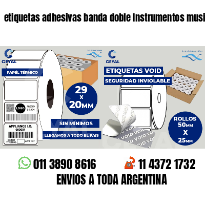etiquetas adhesivas banda doble Instrumentos musicales