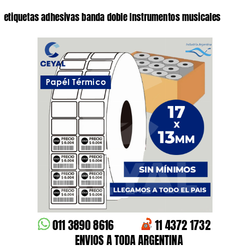 etiquetas adhesivas banda doble Instrumentos musicales