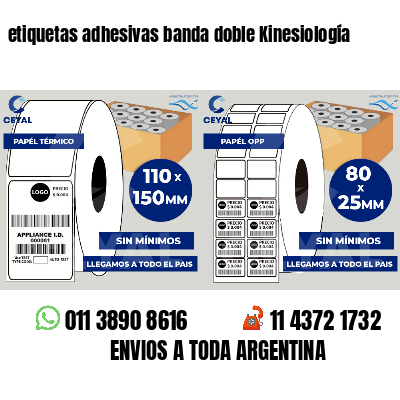 etiquetas adhesivas banda doble Kinesiología
