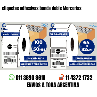 etiquetas adhesivas banda doble Mercerías