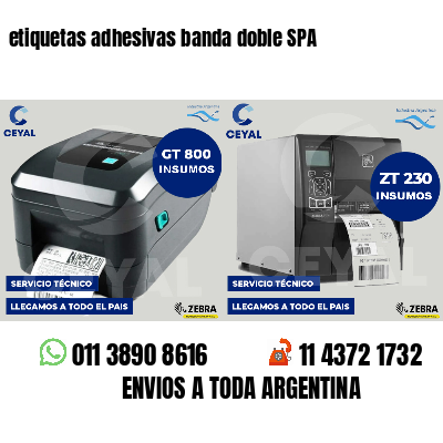 etiquetas adhesivas banda doble SPA