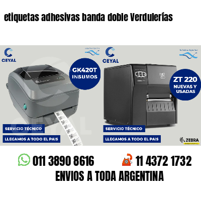 etiquetas adhesivas banda doble Verdulerías
