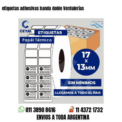 etiquetas adhesivas banda doble Verdulerías