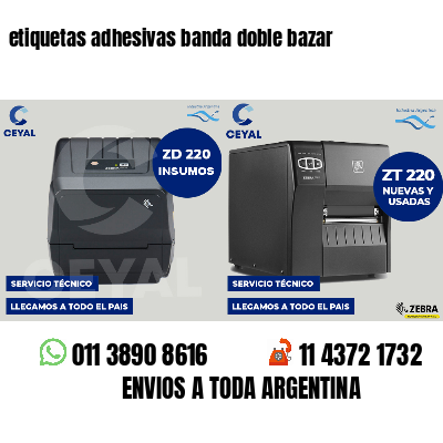 etiquetas adhesivas banda doble bazar