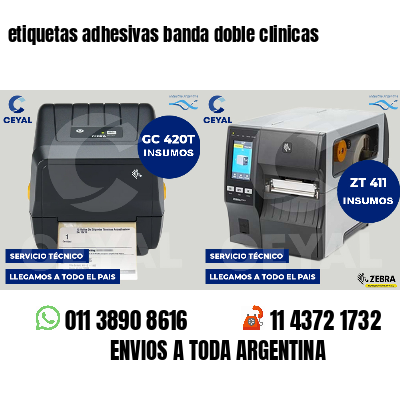 etiquetas adhesivas banda doble clinicas