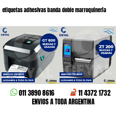 etiquetas adhesivas banda doble marroquinería