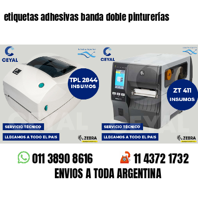 etiquetas adhesivas banda doble pinturerías