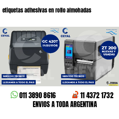 etiquetas adhesivas en rollo almohadas