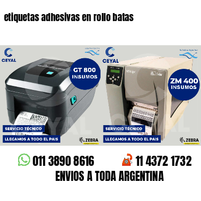 etiquetas adhesivas en rollo batas