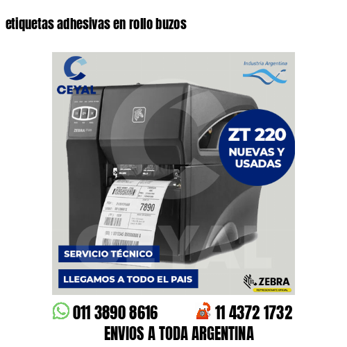 etiquetas adhesivas en rollo buzos
