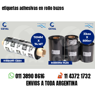 etiquetas adhesivas en rollo buzos