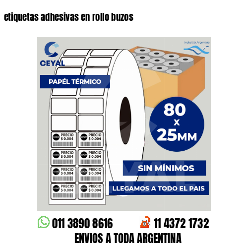 etiquetas adhesivas en rollo buzos