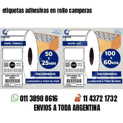etiquetas adhesivas en rollo camperas