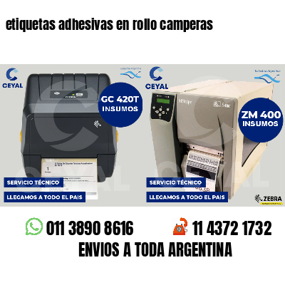 etiquetas adhesivas en rollo camperas