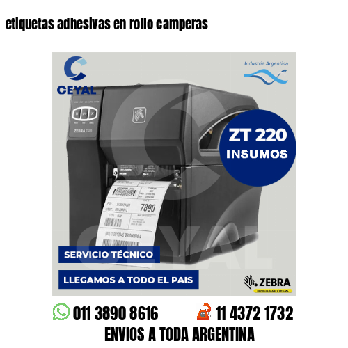 etiquetas adhesivas en rollo camperas