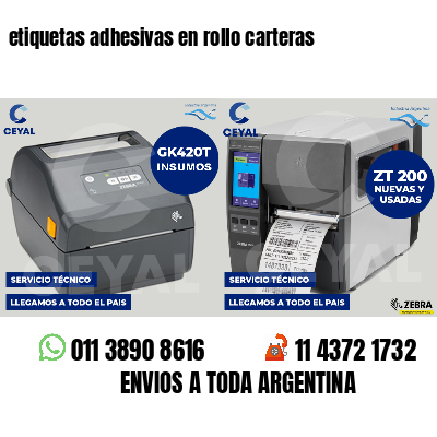 etiquetas adhesivas en rollo carteras