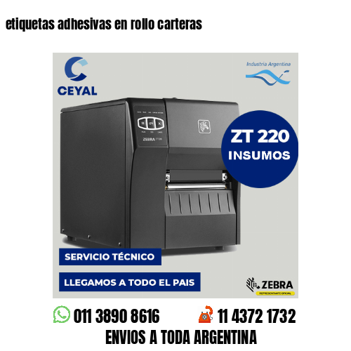 etiquetas adhesivas en rollo carteras