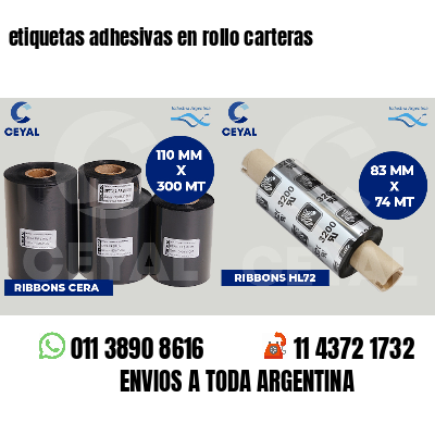 etiquetas adhesivas en rollo carteras