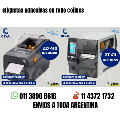 etiquetas adhesivas en rollo cojines