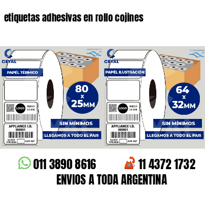 etiquetas adhesivas en rollo cojines