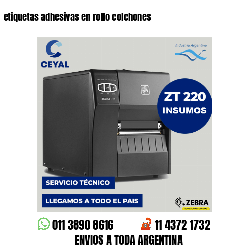 etiquetas adhesivas en rollo colchones
